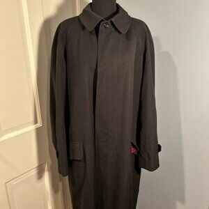 Aquascutum of London, Black Astor Trench with Storm Cape, Size 14, Ladies